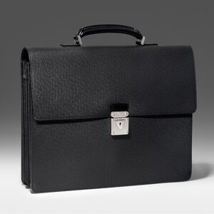Louis Vuitton Taiga Leather attache’/“Serviette Fermoir-style” Briefcase